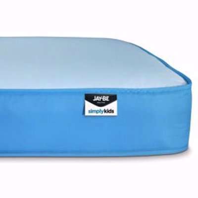 Jay-Be Simply Kids Foam Free Blue Anti-Microbial Waterproof Open Coil European Single Mattress