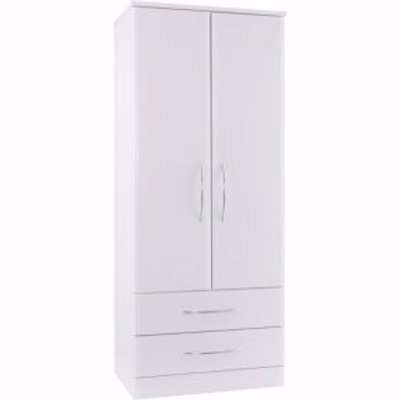 Lima White 2 Door Wardrobe (H)1932mm (W)804mm