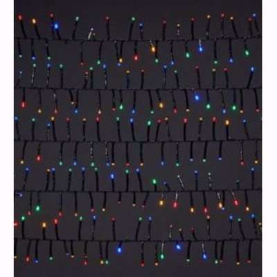 300 Multicolour Led Cluster String Lights Green Cable