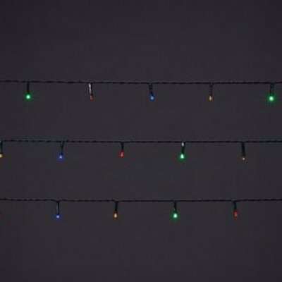 240 Multicolour Led String Lights Green Cable