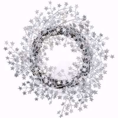 45Cm Round Christmas Wreath Silver