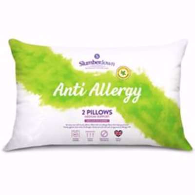 Slumberdown Firm Anti Allergy Pillow, Pack Of 2 White