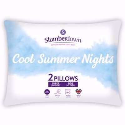 Slumberdown Summer Cool Firm Pillow, Pack Of 2 White