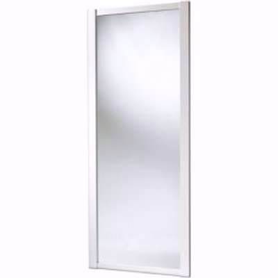 Spacepro Shaker White Mirrored Sliding Wardrobe Door (H)2220mm (W)610mm
