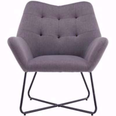 Turio Stone Grey Linen Effect Chair (H)865mm (W)750mm (D)800mm