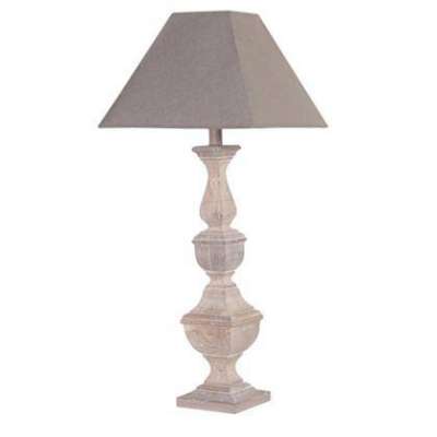Block Wood Table Lamp