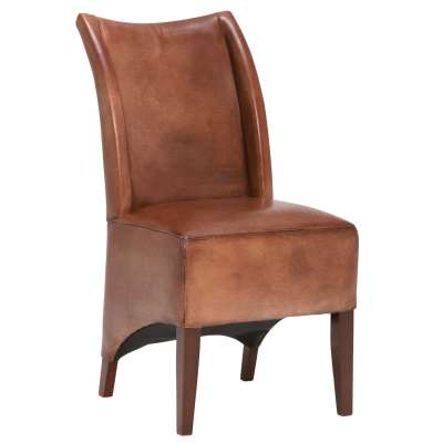 Blythe Vintage Leather Chair, Brown