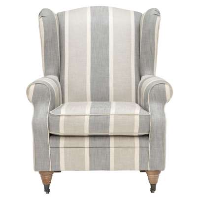 Calluna Striped Fabric Accent Chair