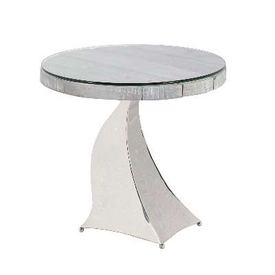 Caspian Promesse Reclaimed Wood Round Side Table