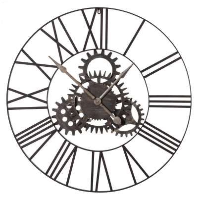 Oversized Cogs Skeleton Wall Clock