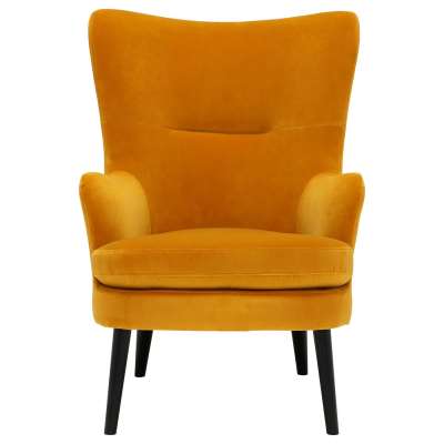 Velvet Accent Chair - Green With Black Legs - W87 x D73.5 x H104cm - Barker &amp; Stonehouse