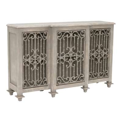 Versaille Reclaimed Wood and Cast Iron Sideboard, Pine