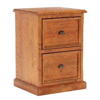 Villiers Reclaimed Wood 2 Drawer Filing Cabinet