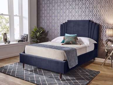 Fitzgerald Upholstered Ottoman Bed Frame Double Hunter Green