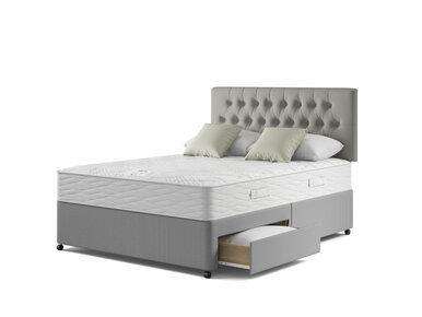 Simply Bensons Nevada Memory Divan Bed Set Small Double Slate Grey
