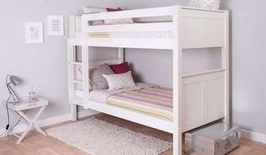 Mi Zone Classic Wooden Bunk Bed Single White