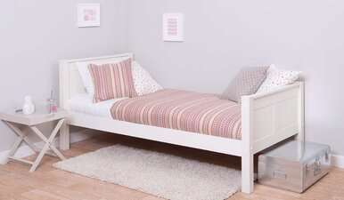 Mi Zone Classic Wooden Bed Frame Single White