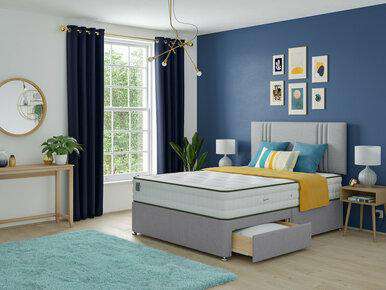 Slumberland Natural Solutions 1400 Divan Bed Set Single Pastel Grey