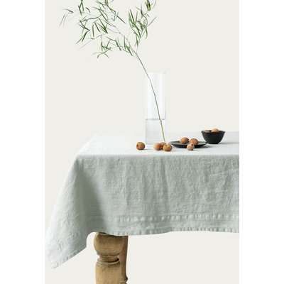 Agate Grey Washed Linen Tablecloth