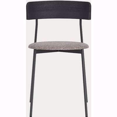 Cube Light Grey Friday Dining Chair - Black