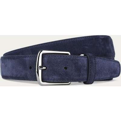 Dark Blue Suede Leather Belt