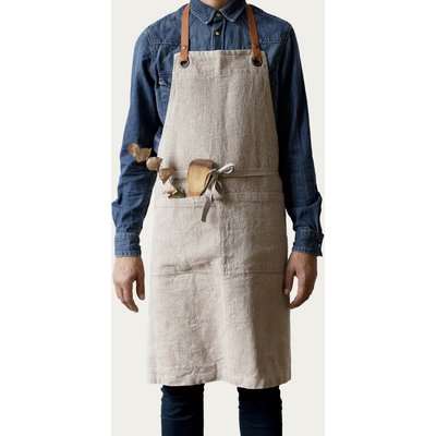 Natural Washed Linen Luxury Apron