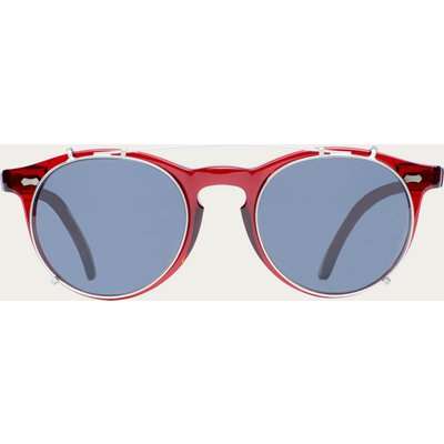 NGA Red / Gradient Grey Pleat Sunglasses