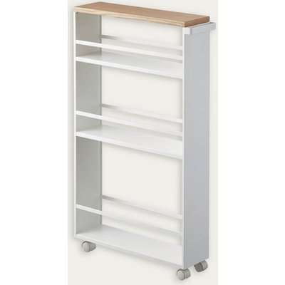White Tower Rolling Slim Storage Cart with Handle