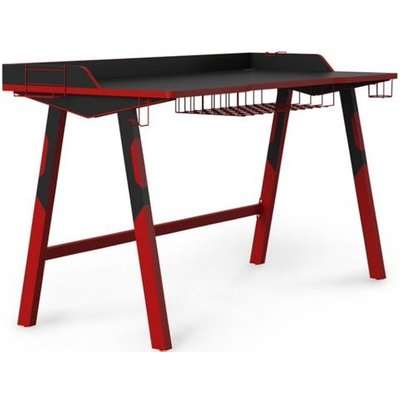 Alphason Fuego Black and Red Gaming Desk - AW9230