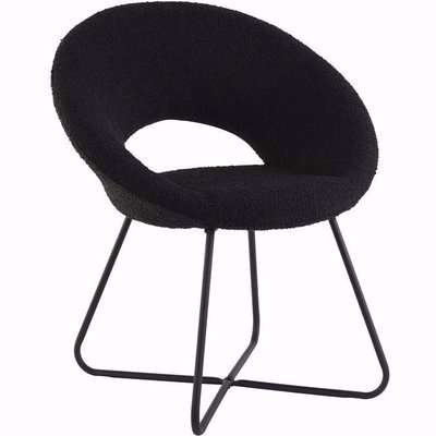 Antony Black Fabric Boucle Chair