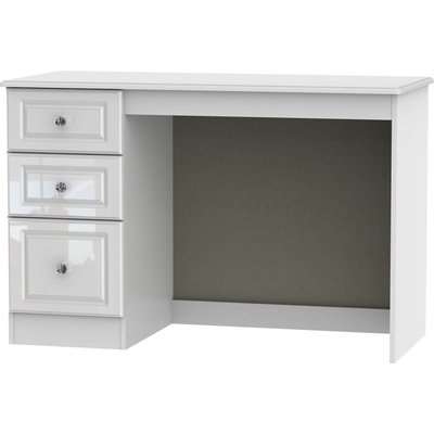 Balmoral White High Gloss Desk - 3 Drawer