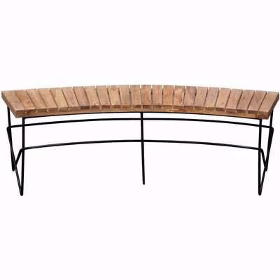 Bar and Bistro Stylish Teak Outdoor Fire Pit Bench