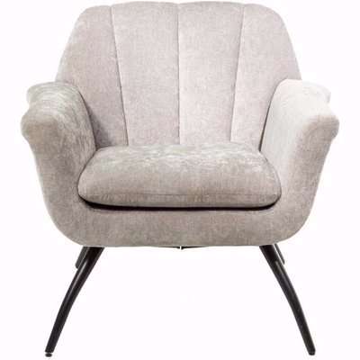 Dallas Grey Chenille Fabric Cocktail Chair