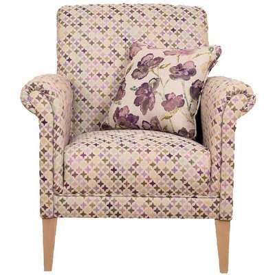 Buoyant York Star Rose Fabric Accent Chair