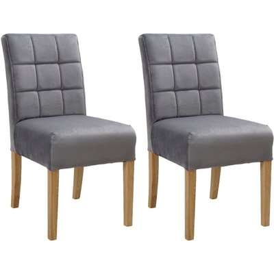 Carlton Additions Colin Plush Steel Dining Chair (Pair)