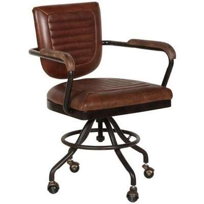 Carlton Additions Mustang Brown Leather Office Chair