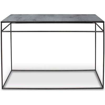 Notre Monde Charcoal Heavy Aged Mirror Rectangular Console Table