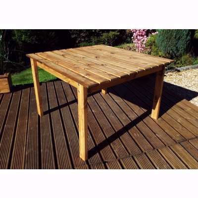4 Seater Square Traditional Outdoor Garden Dining Table