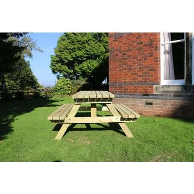 Deluxe Picnic Table Set with 2 Benches - Churnet Valley