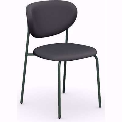 Connubia By Calligaris Cozy Dining Chair - Cros Black with Painted Brass Metal Base - CB2135