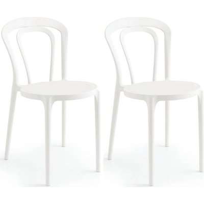 Connubia Caffe Matt Optic White Polypropylene Dining Chair (Set of 4)