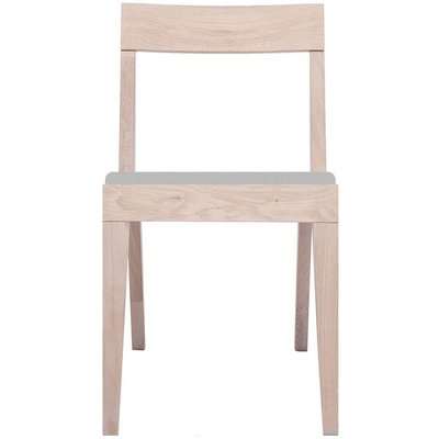 Cubo Oak Dining Chair with Light Grey Upholstered Seat Pad
