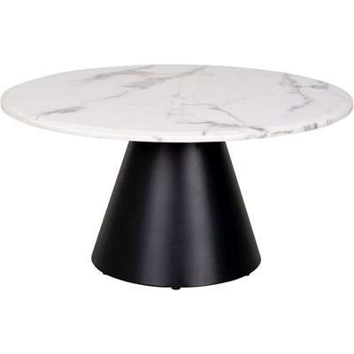 Degas White Faux Marble Coffee Table