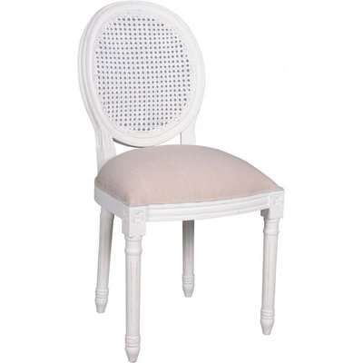 Delphine French Off-White Painted Lattice Back Dining Chair (Set of 4)