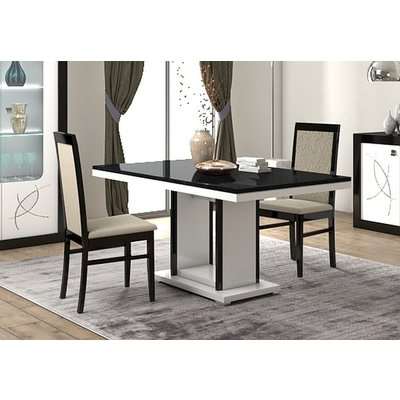 Enna Black and White Italian Dining Table