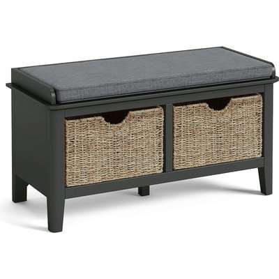 Global Home Arundel Charcoal Painted Storage Bench