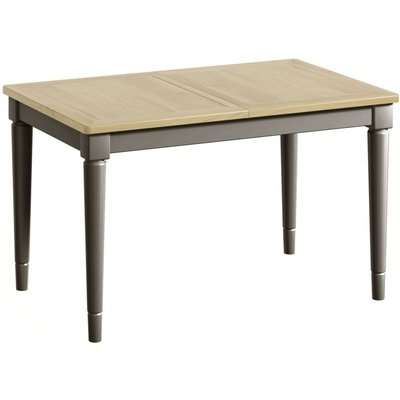 Harmony Oak and Grey Painted 125cm-165cm Extending Dining Table
