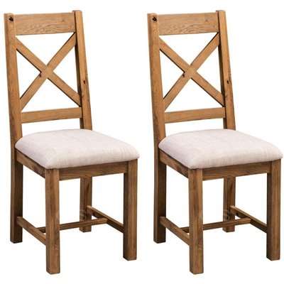 Homestyle GB Deluxe Oak Ladder Back Dining Chair (Pair)