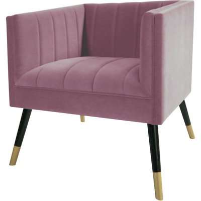 Jarrow Pink Fabric Tub Chair