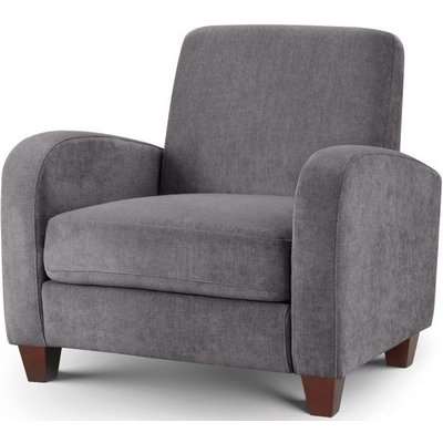 Julian Bowen Vivo Dusk Grey Chenille Fabric 1 Seater Sofa